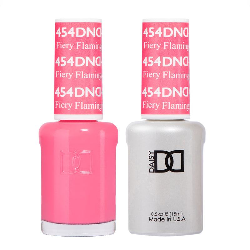DND Gel & Lacquer #454 Fiery Flamingo – 0.5 fl oz UV/LED Soak Off