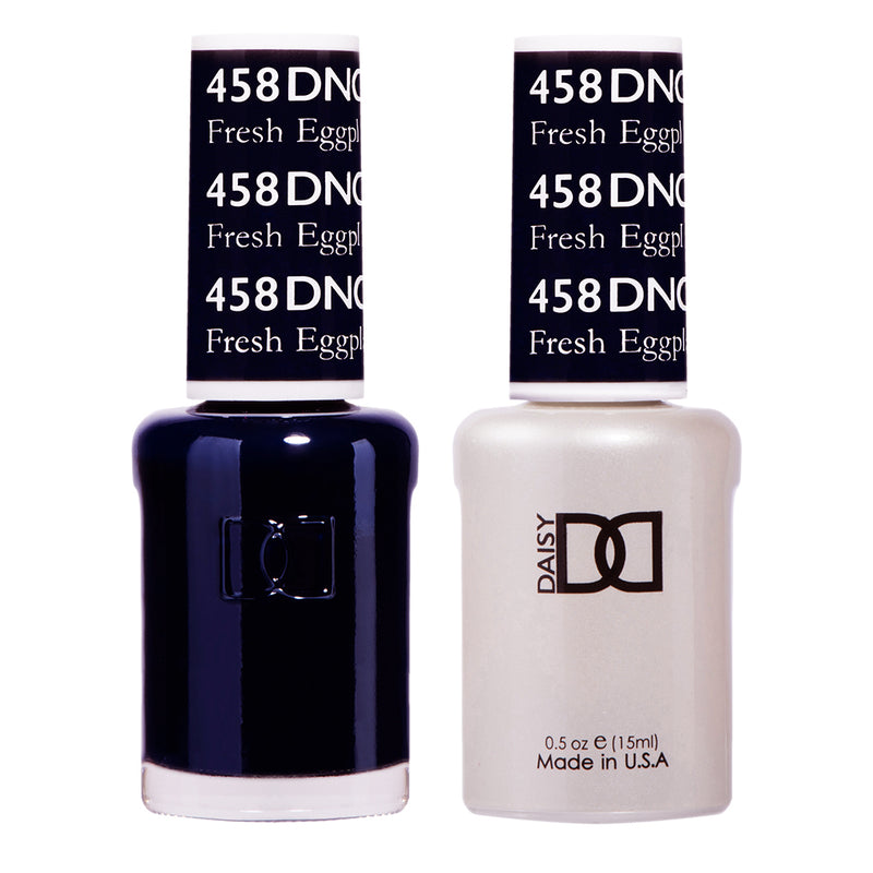 DND Gel & Lacquer #458 Fresh Eggplant – 0.5 fl oz UV/LED Soak Off