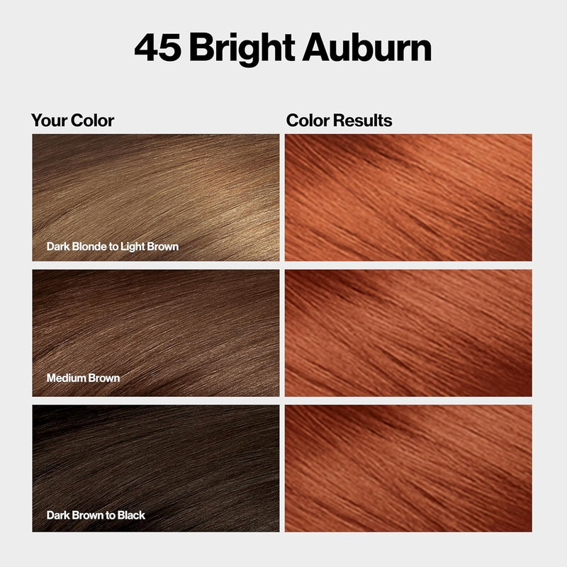 Revlon - ColorSilk Permanent Hair Color - #45 Bright Auburn (3 Pack)