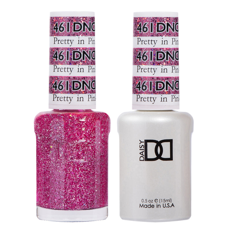 DND Gel & Lacquer #461 Pretty In Pink – 0.5 fl oz UV/LED Soak Off