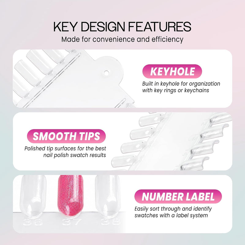 10 Palettes 48 Nail Tips Display Board | Clear