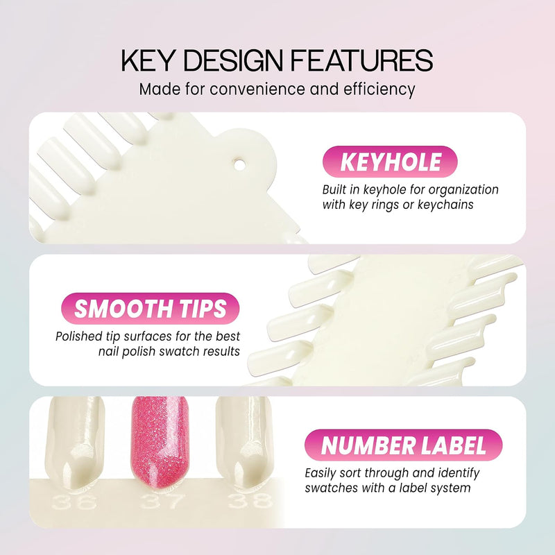 10 Palettes 48 Nail Tips Display Board | Natural
