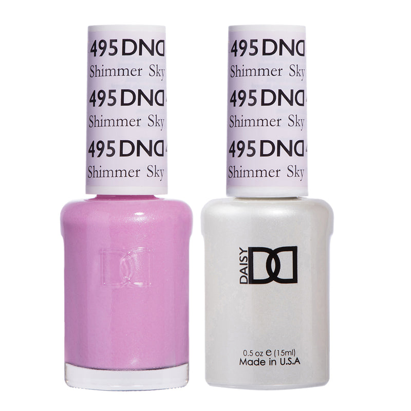 Gel y laca DND n.° 495 Shimmer Sky – 14 ml (0,5 fl oz) UV/LED Soak Off