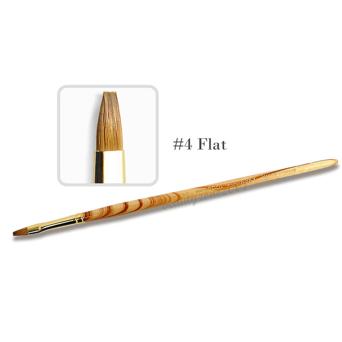 Medicool - Kolinsky Sable Acrylic Brush - #4 Flat