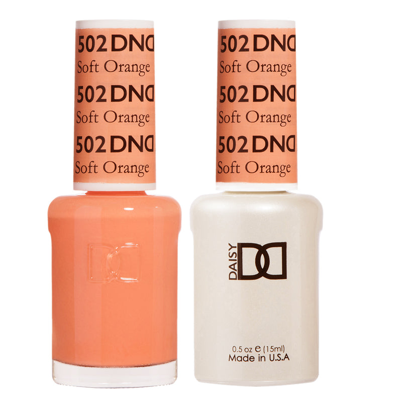 DND Gel & Lacquer #502 Soft Orange – 0.5 fl oz UV/LED Soak Off