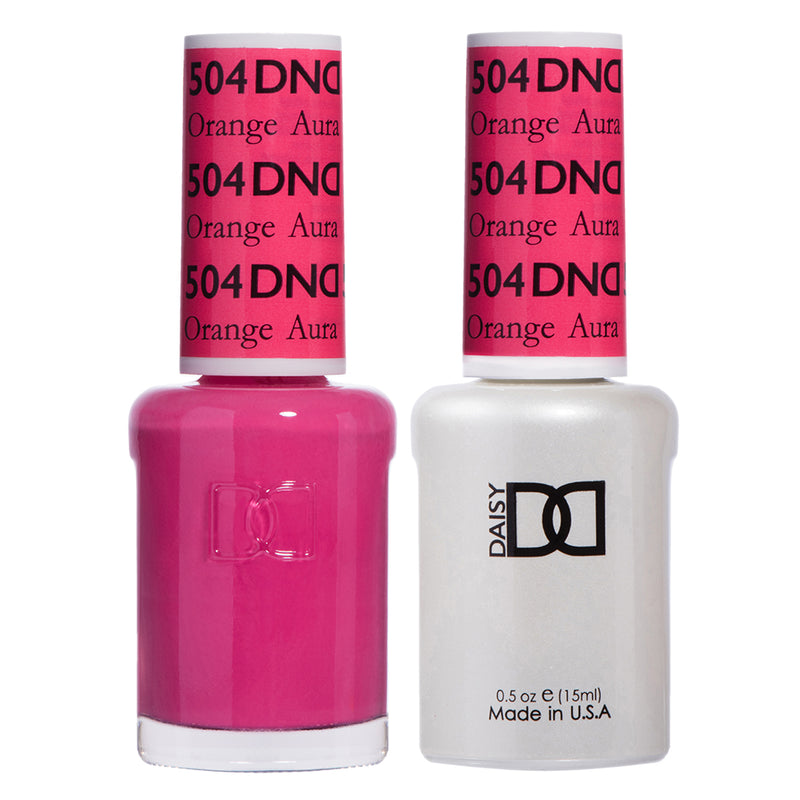 Gel y laca DND n.° 504 Aura Naranja – 14 ml (0,5 fl oz) UV/LED Removible