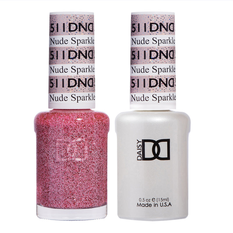 DND Gel & Lacquer #511 Nude Sparkle – 0.5 fl oz UV/LED Soak Off