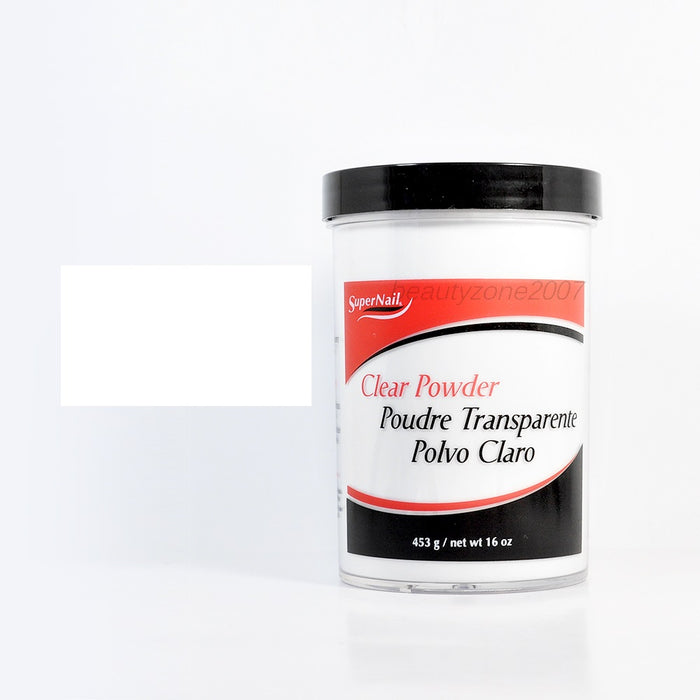 SuperNail French Acrylic Powder - Clear 16oz #51430