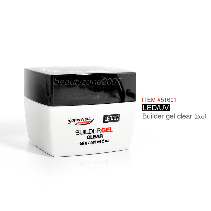 SuperNail - LED/UV Builder Gel - Clear 2 oz #51601