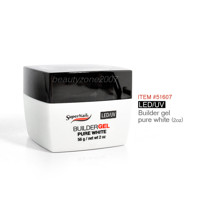 SuperNail - Gel duro LED/UV - Gel constructor blanco puro - 14 g / 0,5 fl oz