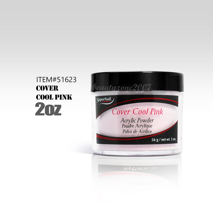 SuperNail Acrylic Nail Powder Cover Cool Pink 2oz #51623