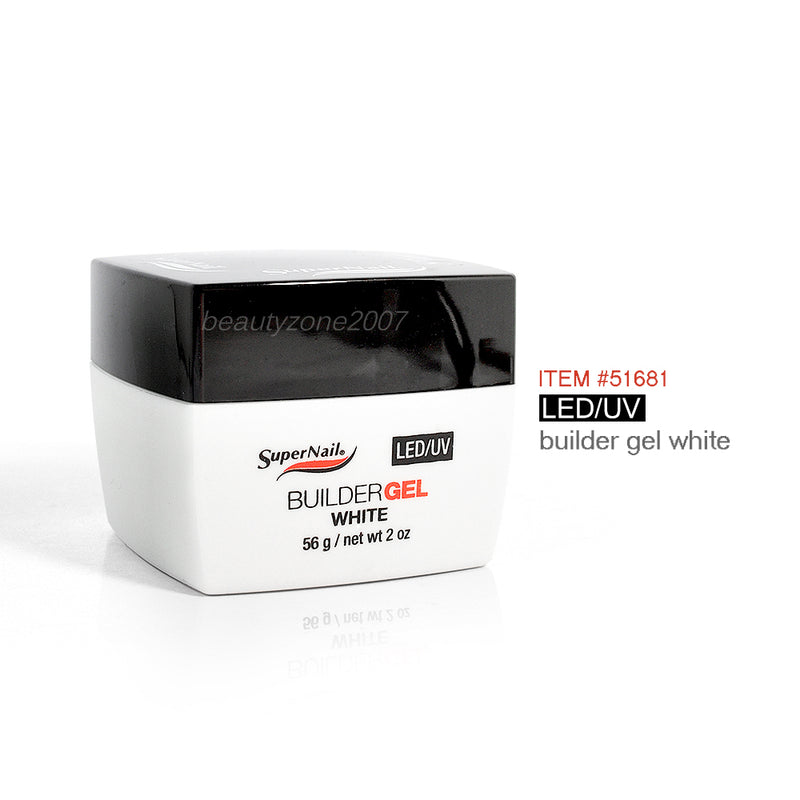 SuperNail - LED/UV Builder Gel - White 2 oz #51681
