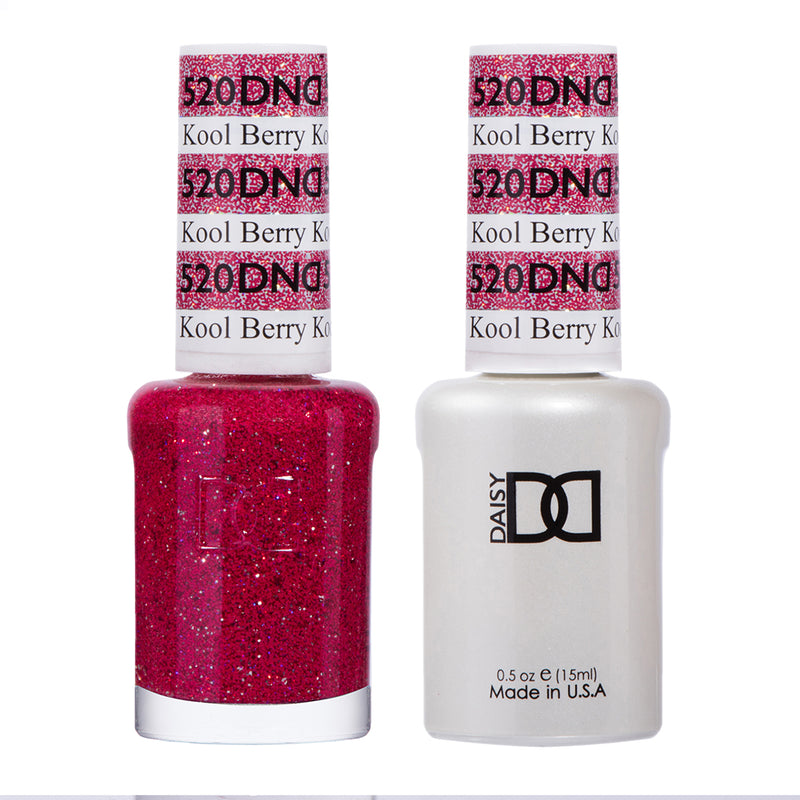 Gel y laca DND n.° 520 Kool Berry – 14 ml (0,5 fl oz) UV/LED Soak Off
