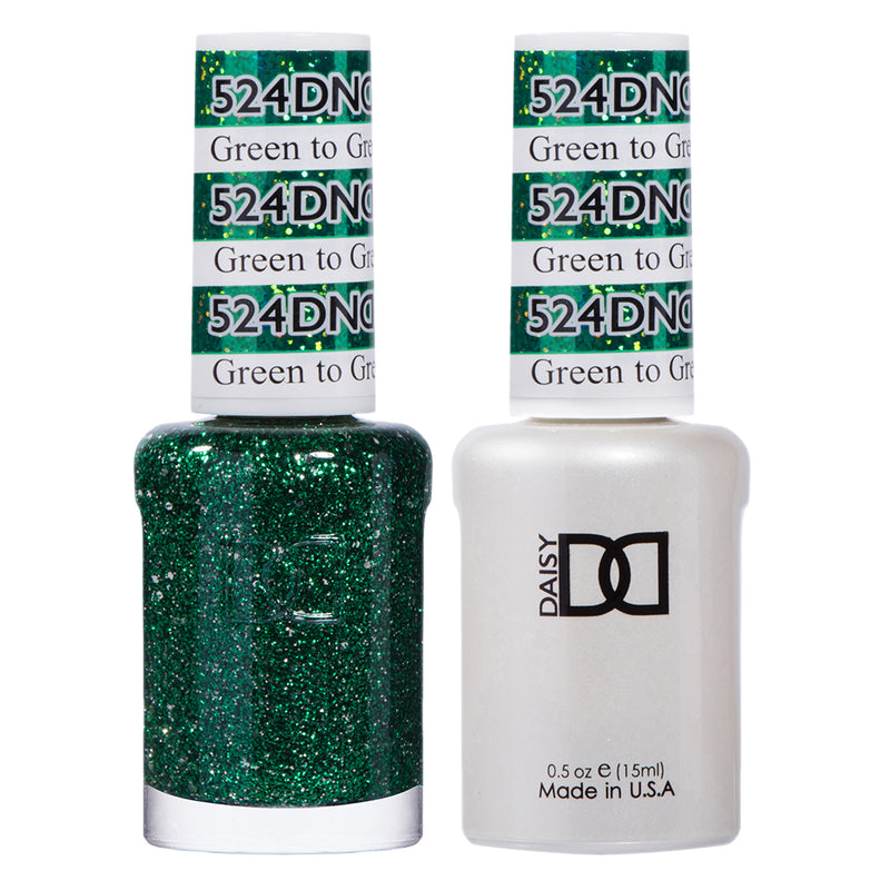 Gel y laca DND n.° 524 Verde a verde – 14 ml (0,5 fl oz) UV/LED para remojar