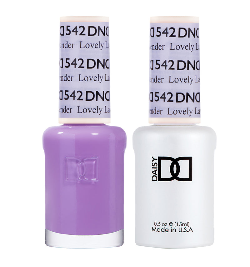 DND Gel & Lacquer #542 Lovely Lavender – 0.5 fl oz UV/LED Soak Off