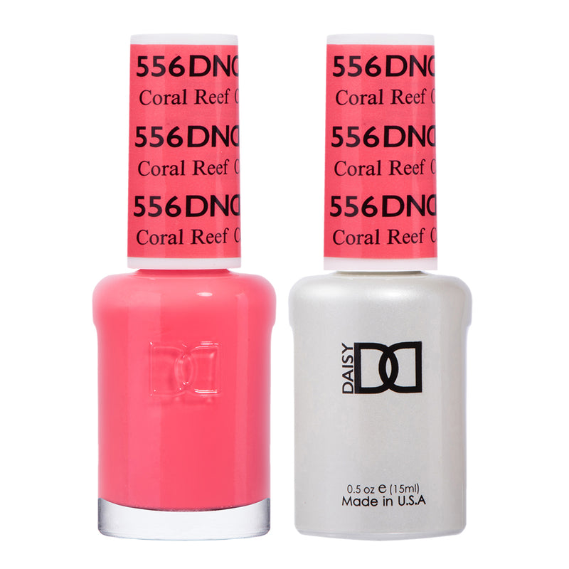 Gel y laca DND n.° 556 Arrecife de coral – 14 ml (0,5 fl oz) UV/LED para remojar