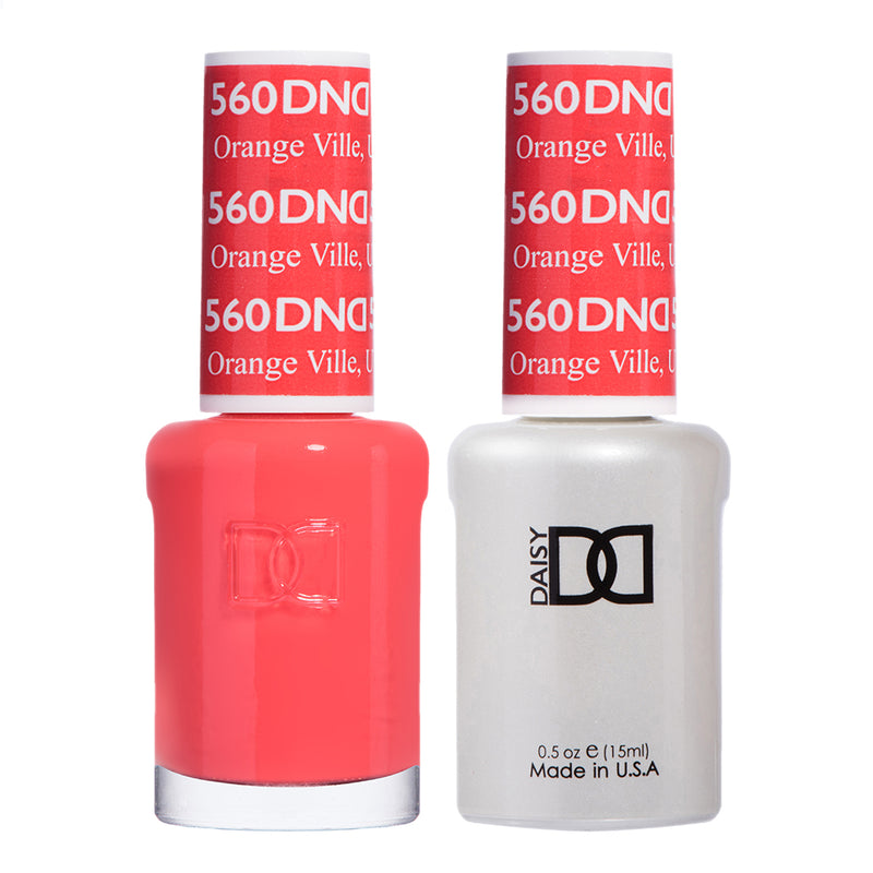 Gel y laca DND n.° 560 Orange Ville – 14 ml (0,5 fl oz) UV/LED para remojar