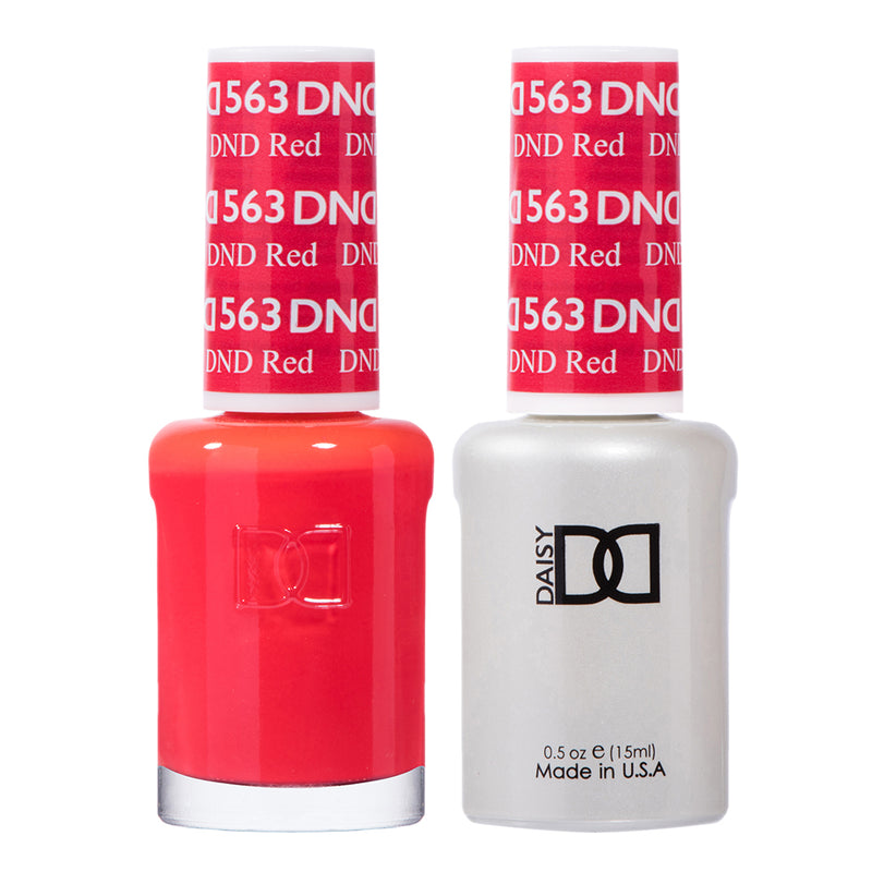DND Gel & Lacquer #563 DND Red – 0.5 fl oz UV/LED Soak Off
