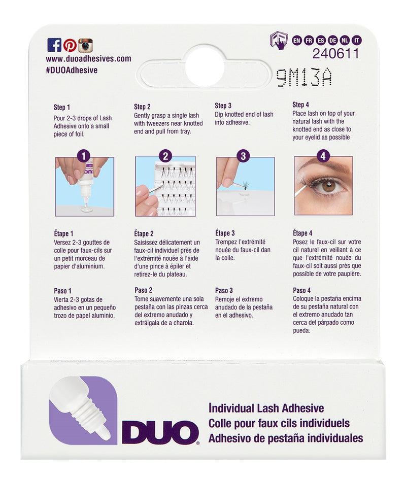 Adhesivo para pestañas individuales Duo transparente 0.25 oz #56811