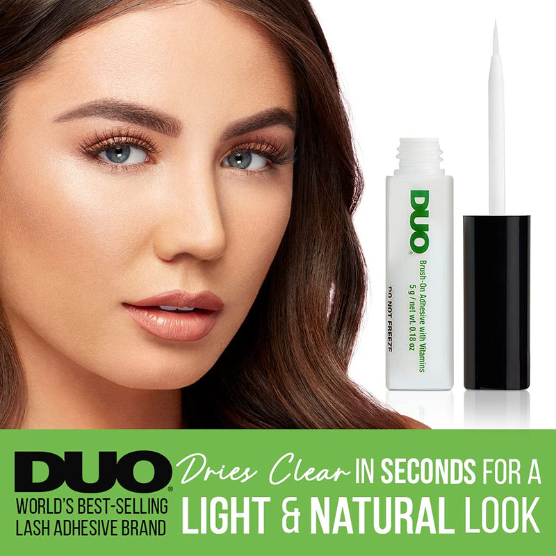 Adhesivo Duo para pestañas postizas con brocha - Blanco/Transparente (Paquete de 2) #56812 