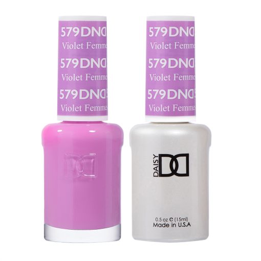 DND Gel & Lacquer #579 Violet Femmes – 0.5 fl oz UV/LED Soak Off