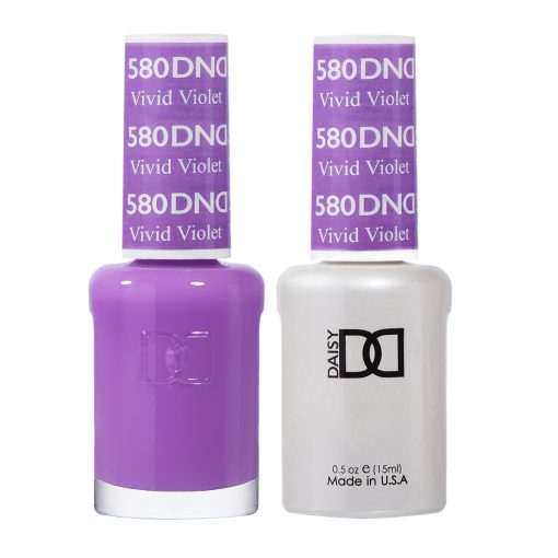 DND Gel & Lacquer #580 Vivid Violet – 0.5 fl oz UV/LED Soak Off
