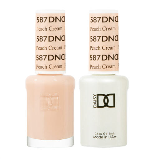 DND Gel & Lacquer #587 Peach Cream – 0.5 fl oz UV/LED Soak Off