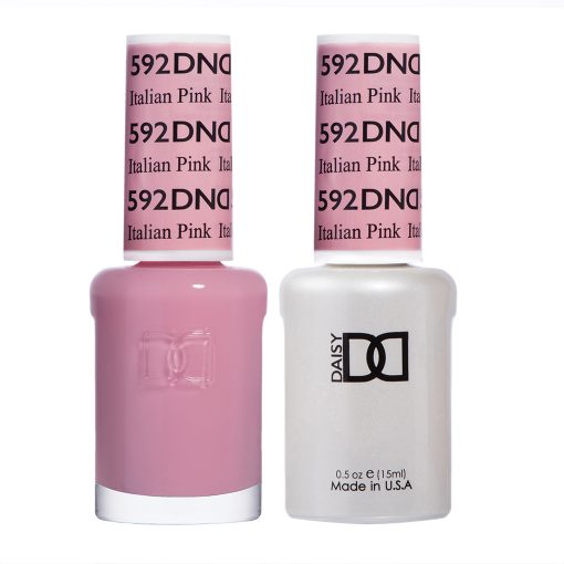 DND Gel & Lacquer #592 Italian Pink – 0.5 fl oz UV/LED Soak Off