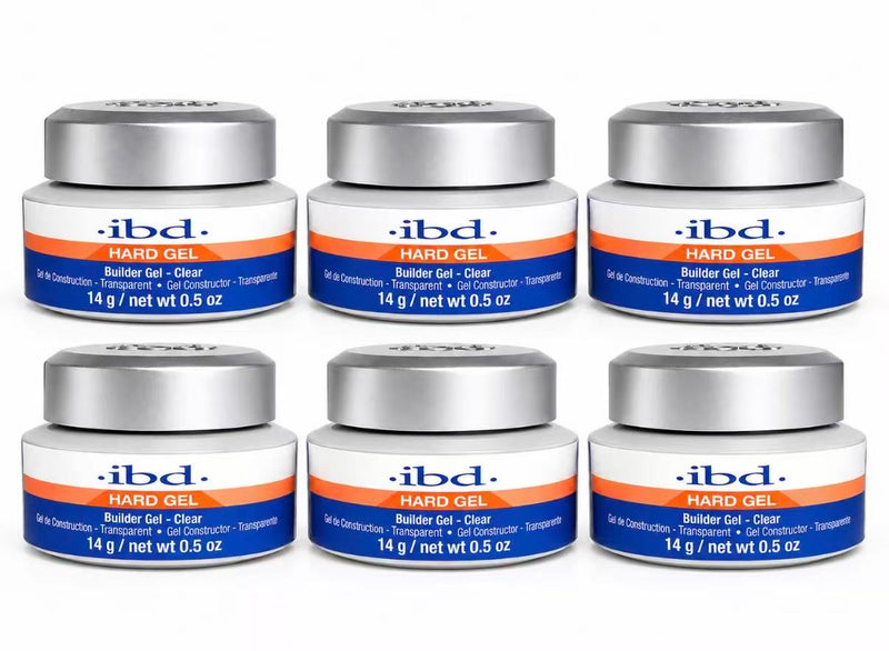 ibd - Hard Gel - Builder Gel - Clear 0.5 fl oz #60400 (6 Pack)