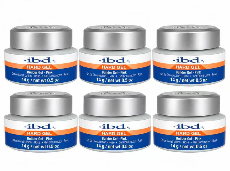 ibd - Hard Gel - Builder Gel - Pink 0.5 fl oz #60410 (6 Pack)