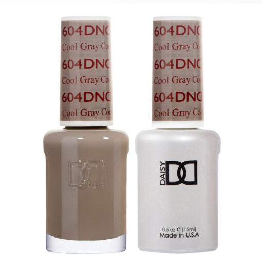 Gel y laca DND n.° 604 Gris frío – 14 ml (0,5 fl oz) UV/LED para remojo
