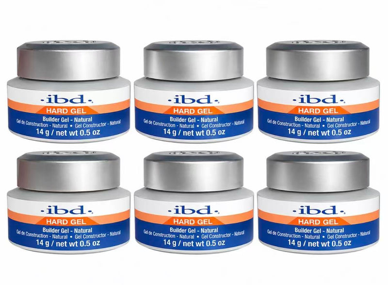 ibd - Hard Gel - Builder Gel - Natural 0.5 fl oz #60652 (6 Pack)
