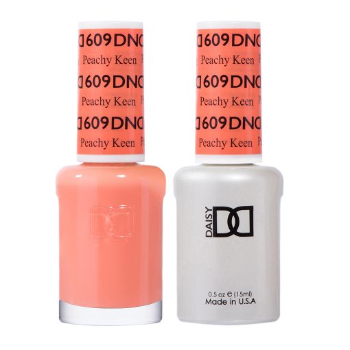 DND Gel & Lacquer #609 Peachy Keen – 0.5 fl oz UV/LED Soak Off