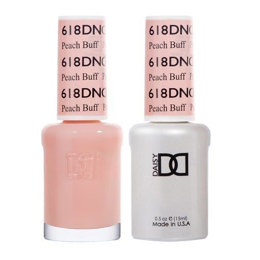 DND Gel & Lacquer #618 Peach Buff – 0.5 fl oz UV/LED Soak Off