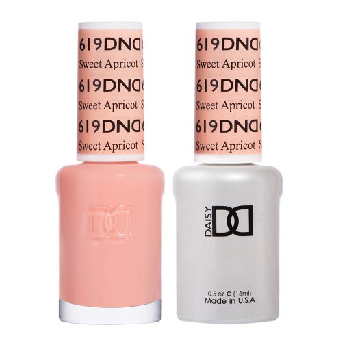 DND Gel & Lacquer #619 Sweet Apricot – 0.5 fl oz UV/LED Soak Off