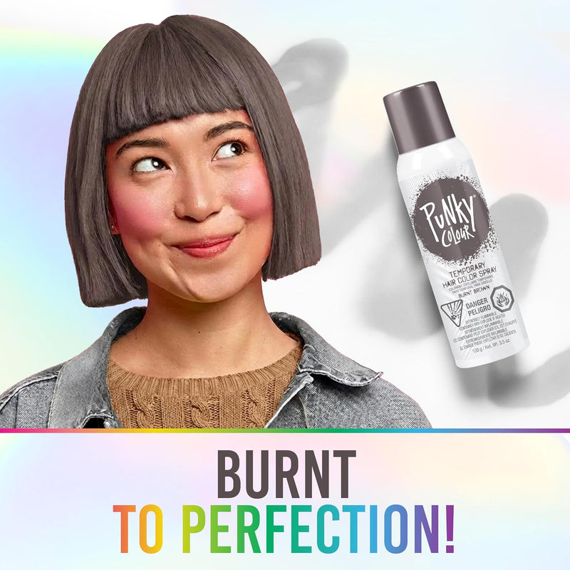 Punky Colour - Temporary Hair Color Spray - Burnt Brown 3.5 oz