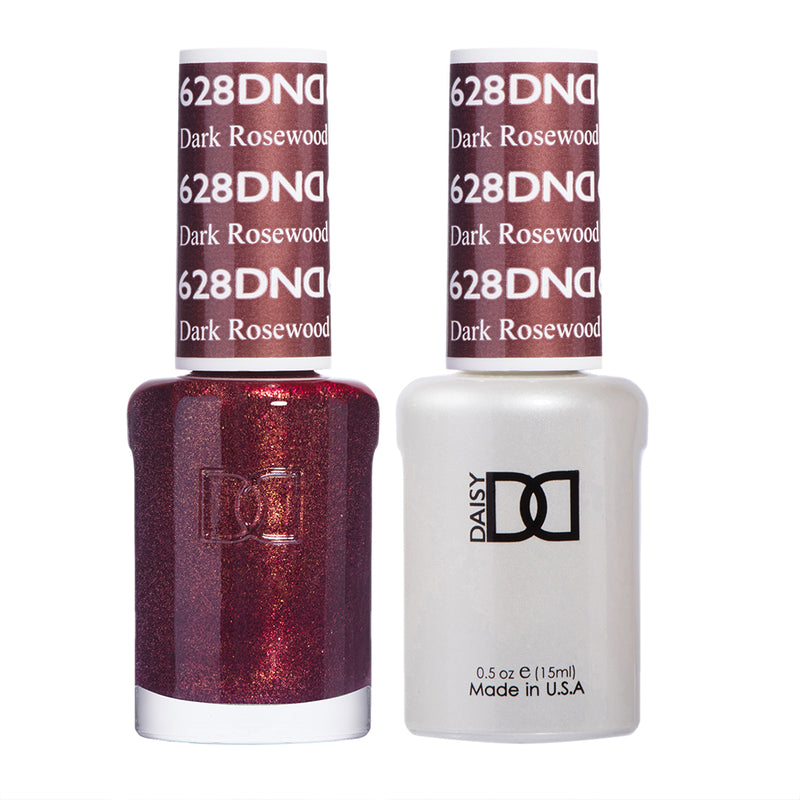 Gel y laca DND n.° 628 Palo de rosa oscuro – 14 ml (0,5 fl oz) con sistema de remoción UV/LED