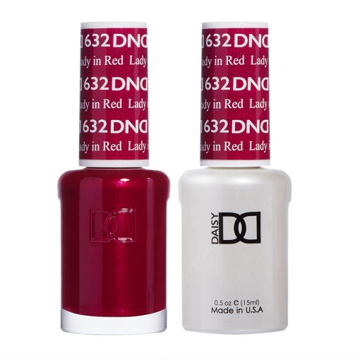 DND Gel & Lacquer #632 Lady In Red – 0.5 fl oz UV/LED Soak Off