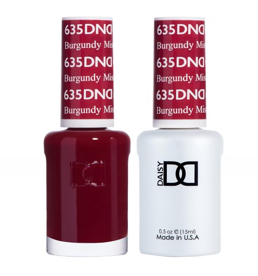 DND Gel & Lacquer #635 Burgandy Mist – 0.5 fl oz UV/LED Soak Off