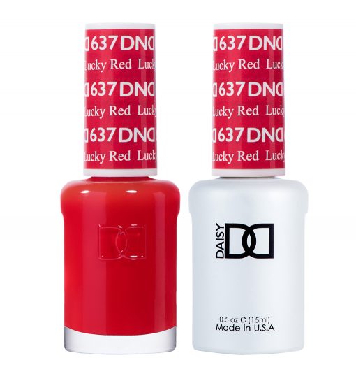 DND Gel & Lacquer #637 Lucky Red – 0.5 fl oz UV/LED Soak Off