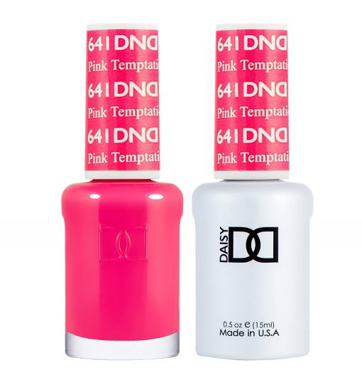 DND Gel & Lacquer #641 Pink Temptation – 0.5 fl oz UV/LED Soak Off