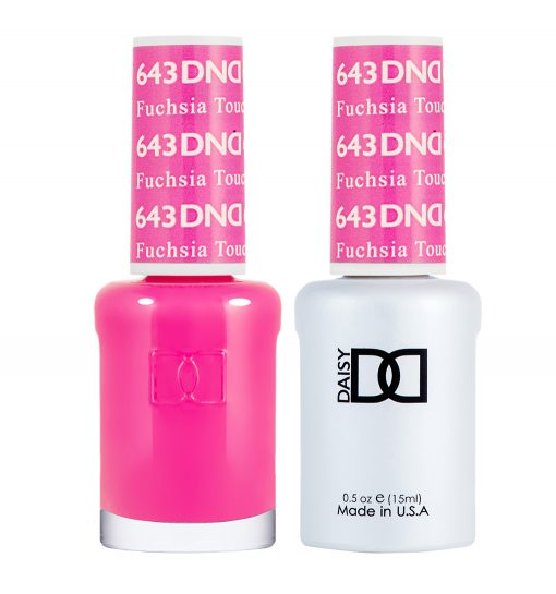DND Gel & Lacquer #643 Fuchsia Touch – 0.5 fl oz UV/LED Soak Off