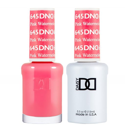 Gel y laca DND n.° 645 Sandía rosa – 14 ml (0,5 fl oz) UV/LED Removible