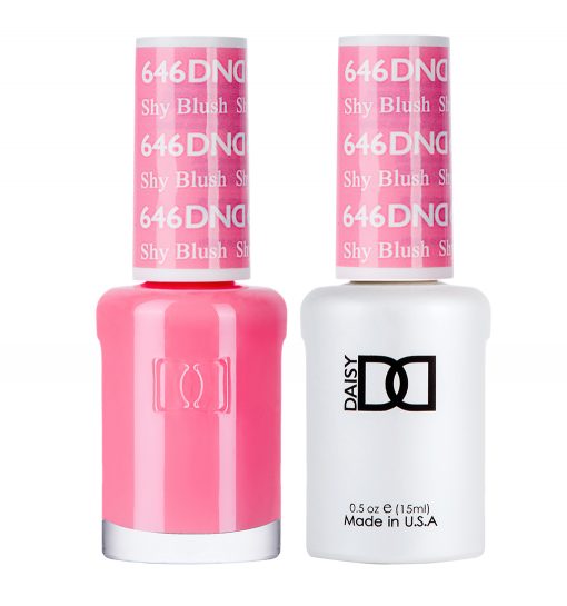 Colorete en gel y laca DND n.° 646 Shy Blush – 14 ml (0,5 fl oz) UV/LED Soak Off