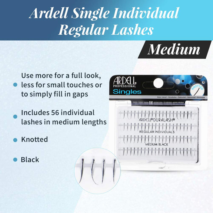 Ardell - Single Individuals Knotted - Medium #65062 (4 Pack)
