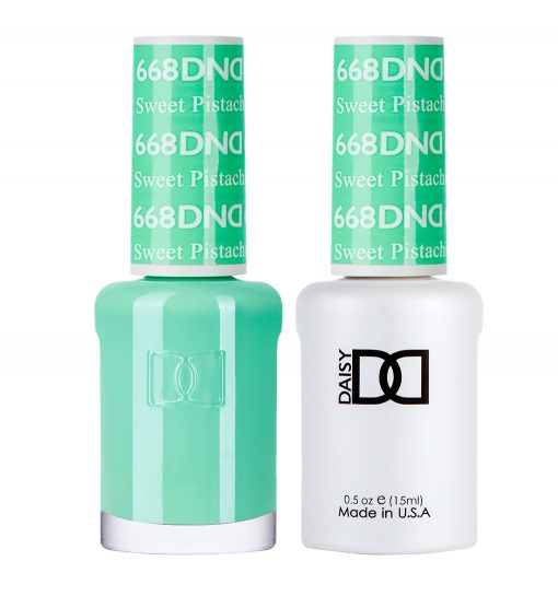 DND Gel & Lacquer #668 Sweet Pistachia – 0.5 fl oz UV/LED Soak Off