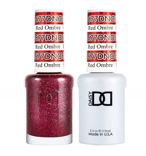 DND Gel & Lacquer #677 Red Ombre – 0.5 fl oz UV/LED Soak Off