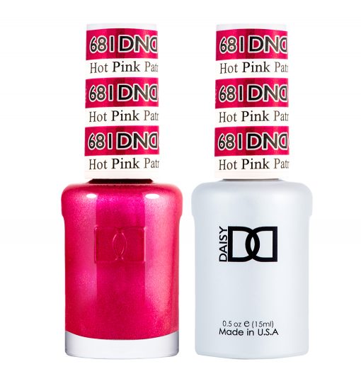 Gel y laca DND n.° 681 Hot Pink Patrol – 14 ml (0,5 fl oz) UV/LED Soak Off