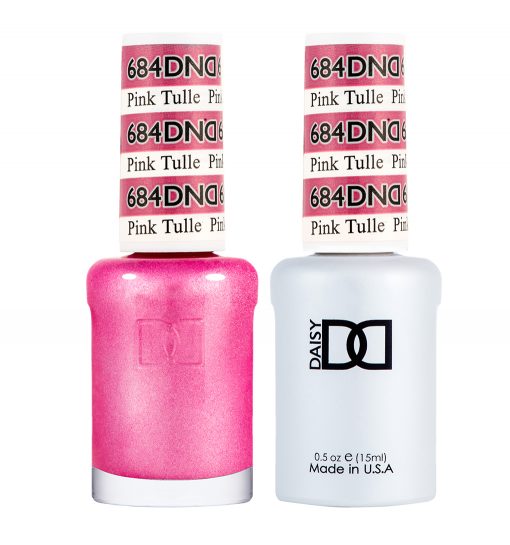 Gel y laca DND n.° 684 Tul rosa – 14 ml (0,5 fl oz) UV/LED Soak Off