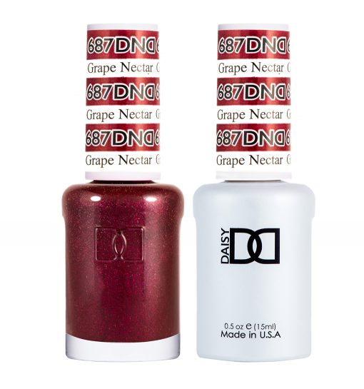 DND Gel & Lacquer #687 Grape Nectar – 0.5 fl oz UV/LED Soak Off
